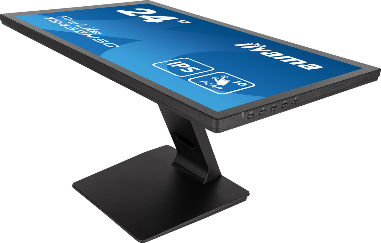 iiyama ProLite 23.8” PCAP 10pt touchscreen monitor featuring IPS panel technology, Edge-to-Edge glass design and anti fingerprint coating