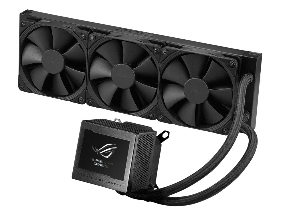 Refroidisseur de processeur liquide Asus ROG Ryujin III 360 mm, 3 ventilateurs PWM Noctua de 12 cm, écran LCD personnalisable en couleur