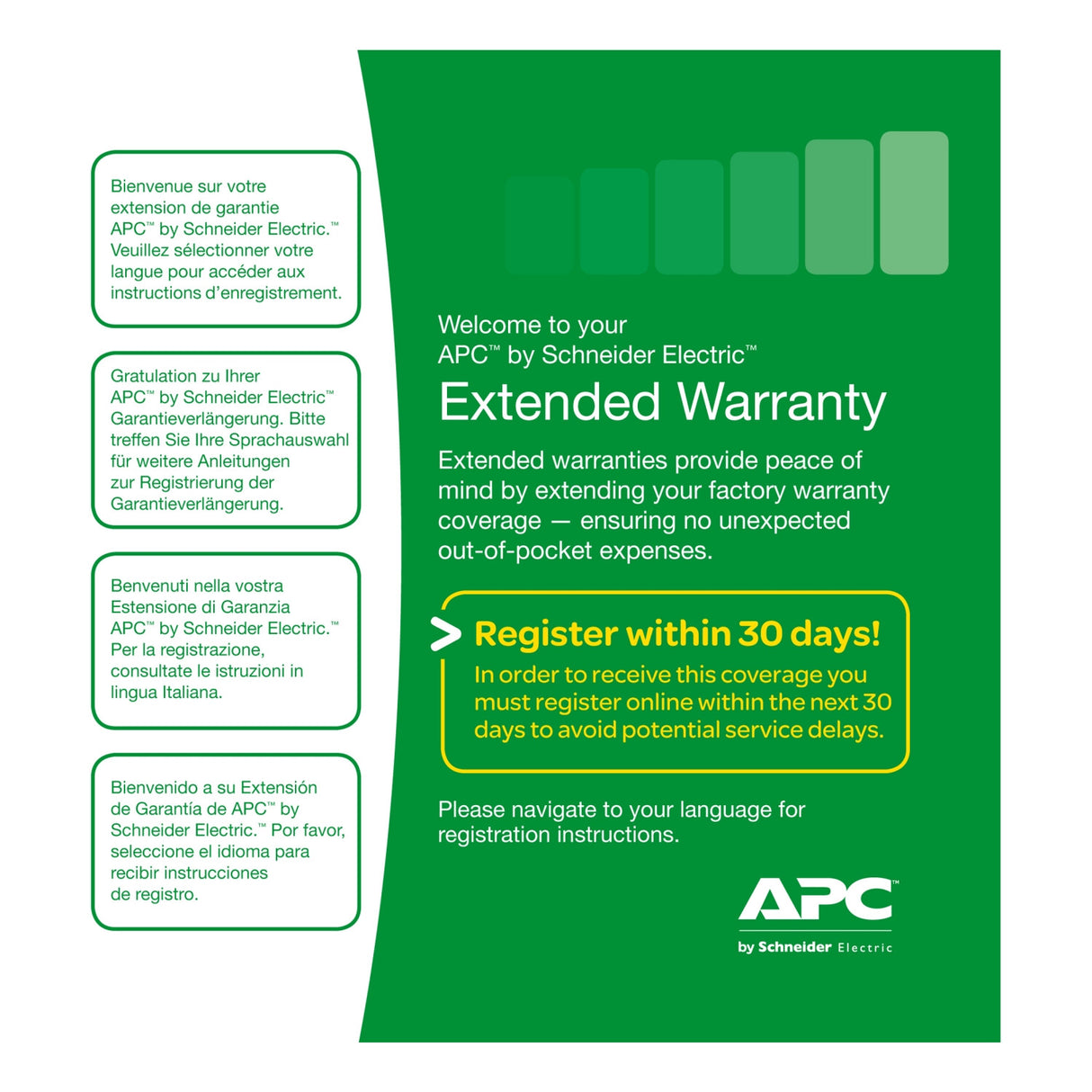 APC Warranty extension service pack, for new product purchase, 1yr, level 05