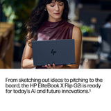 HP EliteBook X Flip G2i 14 inch Notebook Next Gen AI PC Copilot+ PC Intel Core Ultra X7 358H Hybrid (2-in-1) 35.6 cm (14") Touchscreen WUXGA 32 GB LPDDR5x-SDRAM 512 GB SSD Wi-Fi 7 (802.11be) Windows 11 Pro Blue