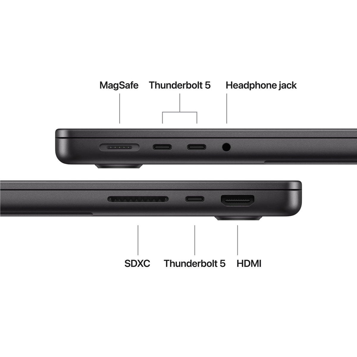 Apple MacBook Pro 14-inch : M5 Pro chip with 15‑core CPU and 16‑core GPU, 24GB, 2TB SSD - Space Black