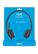 Casque stéréo Logitech H340 USB Plug-and-Play avec micro antibruit