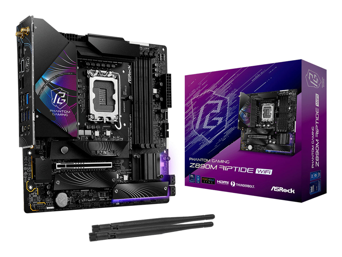 Asrock Phantom Gaming Z890M Riptide WiFi Intel Z890 LGA 1851 (Socket V1) micro ATX