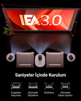Anker Nebula Mars 3 Air Akıllı Taşınabilir Wifi Kablosuz Projeksiyon Cihazı data projector Projector module 400 ANSI lumens LCD 1080p (1920x1080) Black