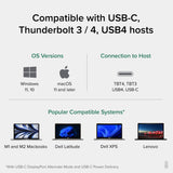 Plugable Technologies 13-in-1 USB-C Triple Monitor Docking Station with 100W Charging, Compatible with Windows, Mac, and Chrome with Thunderbolt 3 / 4 or USB-C (3x HDMI, 1x USB-C, 4x USB, Ethernet, SD Card Reader)