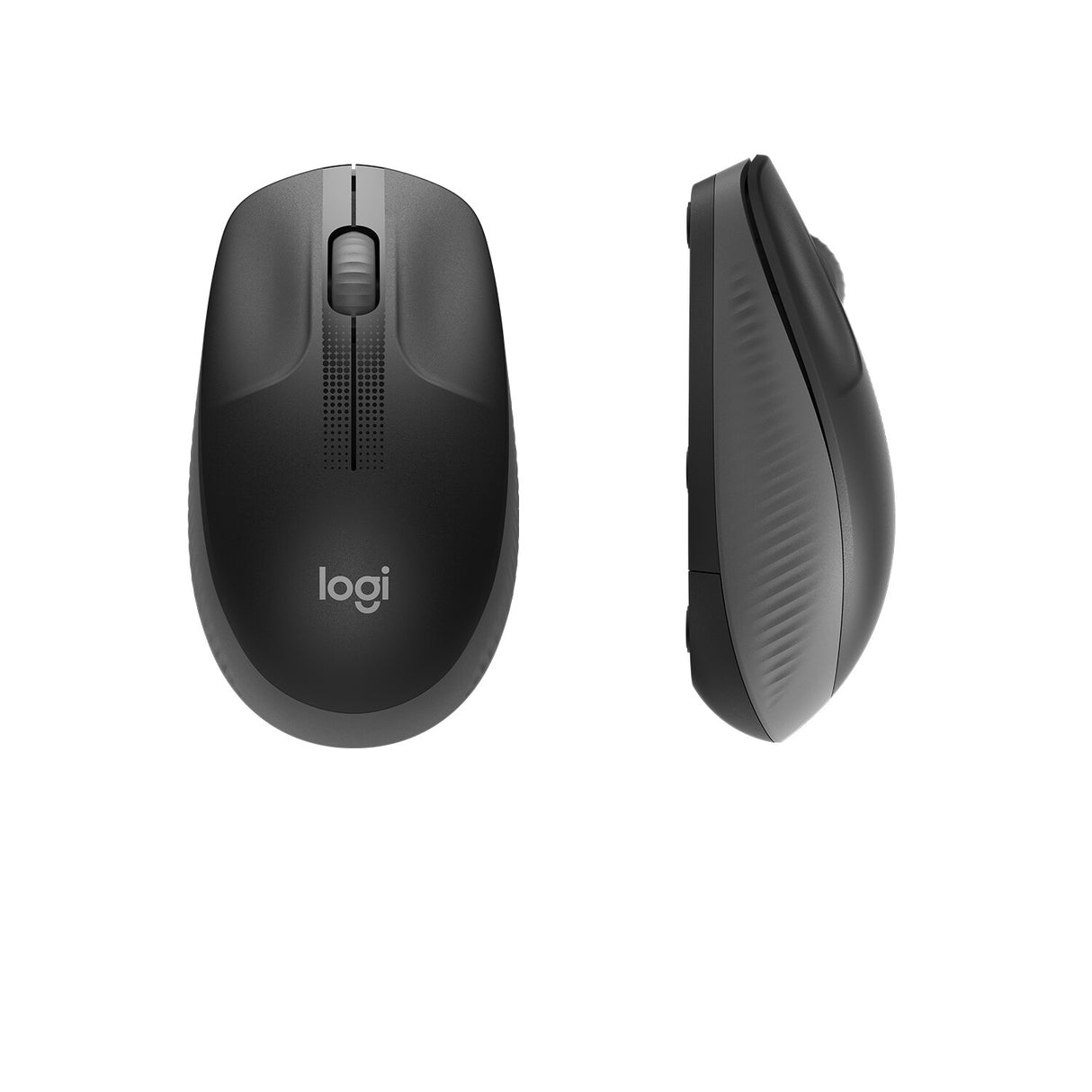 Logitech Souris sans fil M190, conception courbe ambidextre pleine grandeur, batterie de 18 mois avec mode d'économie d'énergie, récepteur USB, contrôle précis du curseur avec large molette de défilement et boutons échancrés, noire