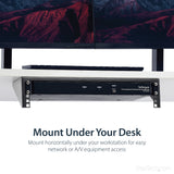 StarTech.com 2U Vertical Wall Mount Patch Panel Bracket - Steel Rack Mount Bracket w/Hardware for 19" Network, Server and Data Equipment - TAA