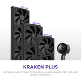 NZXT Kraken Plus 240 Processor All-in-one liquid cooler 12 cm Black