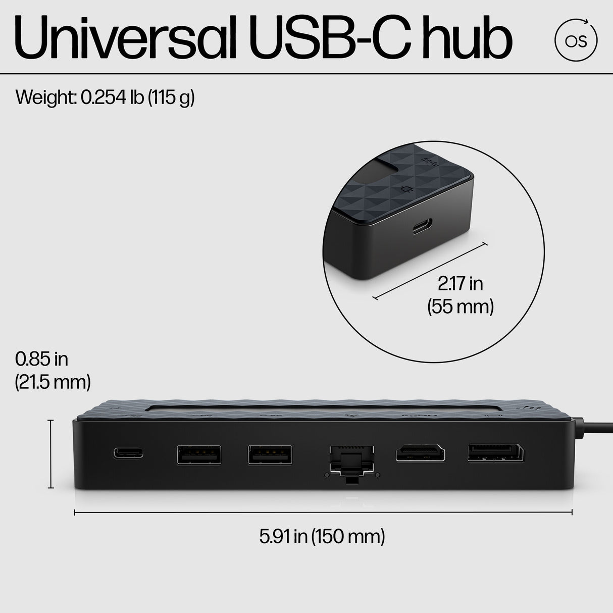 HP Universal USB-C Hub and Laptop Charger Combo