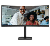 AOC CU34E4C computer monitor 86.4 cm (34") 3440 x 1440 pixels UltraWide Quad HD LED Black