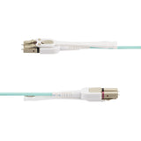 StarTech.com 3m (9.8ft) LC to LC (UPC) OM4 Multimode Fiber Optic Cable w/Push Pull Tabs, 50/125µm, 100G, Bend Insensitive, Low Insertion Loss - LSZH Fiber Jumper Cord
