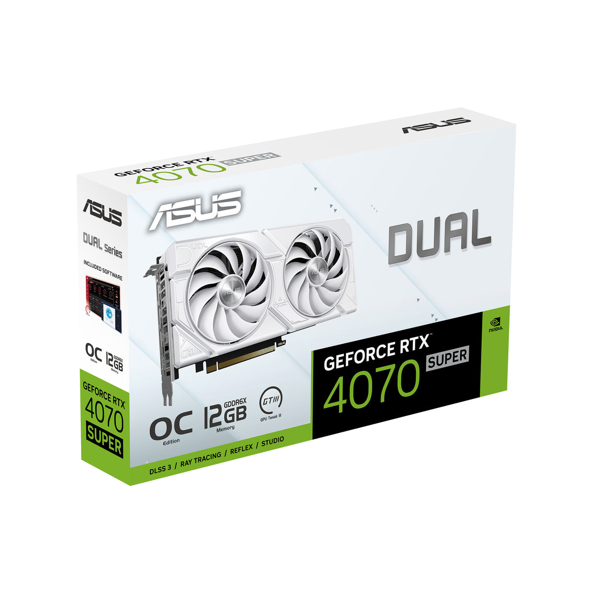 ASUS Dual -RTX4070S-O12G-EVO-WHITE NVIDIA GeForce RTX 4070 SUPER 12 GB GDDR6X