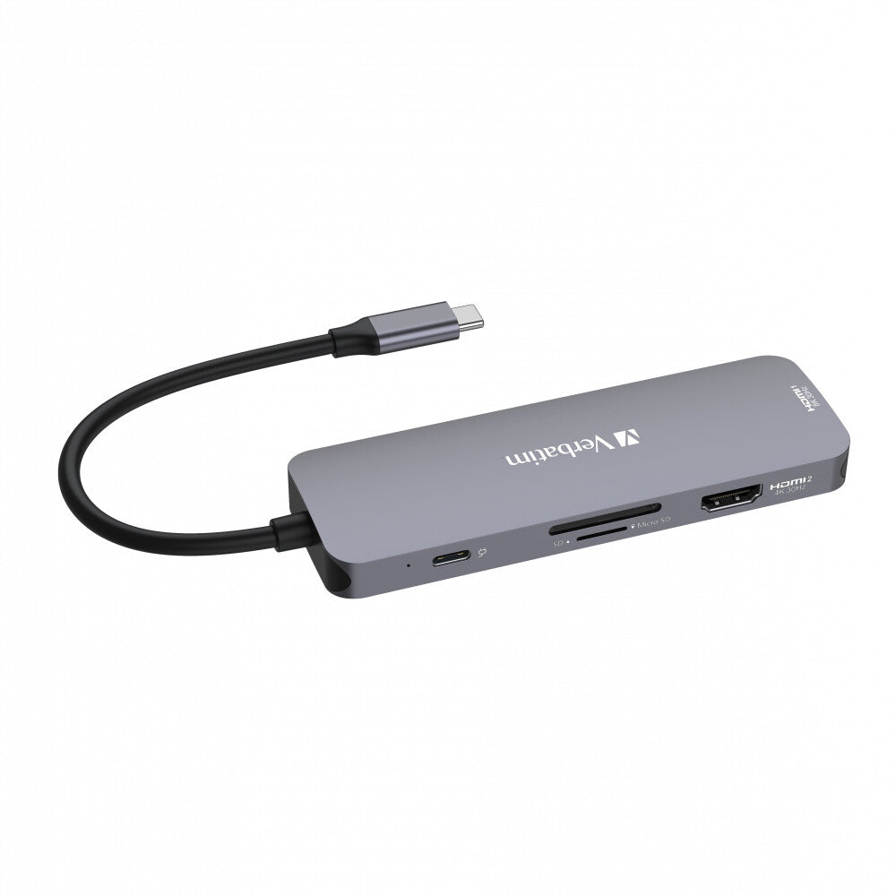 Verbatim CMH-08 USB Type-C 5000 Mbit/s Silver