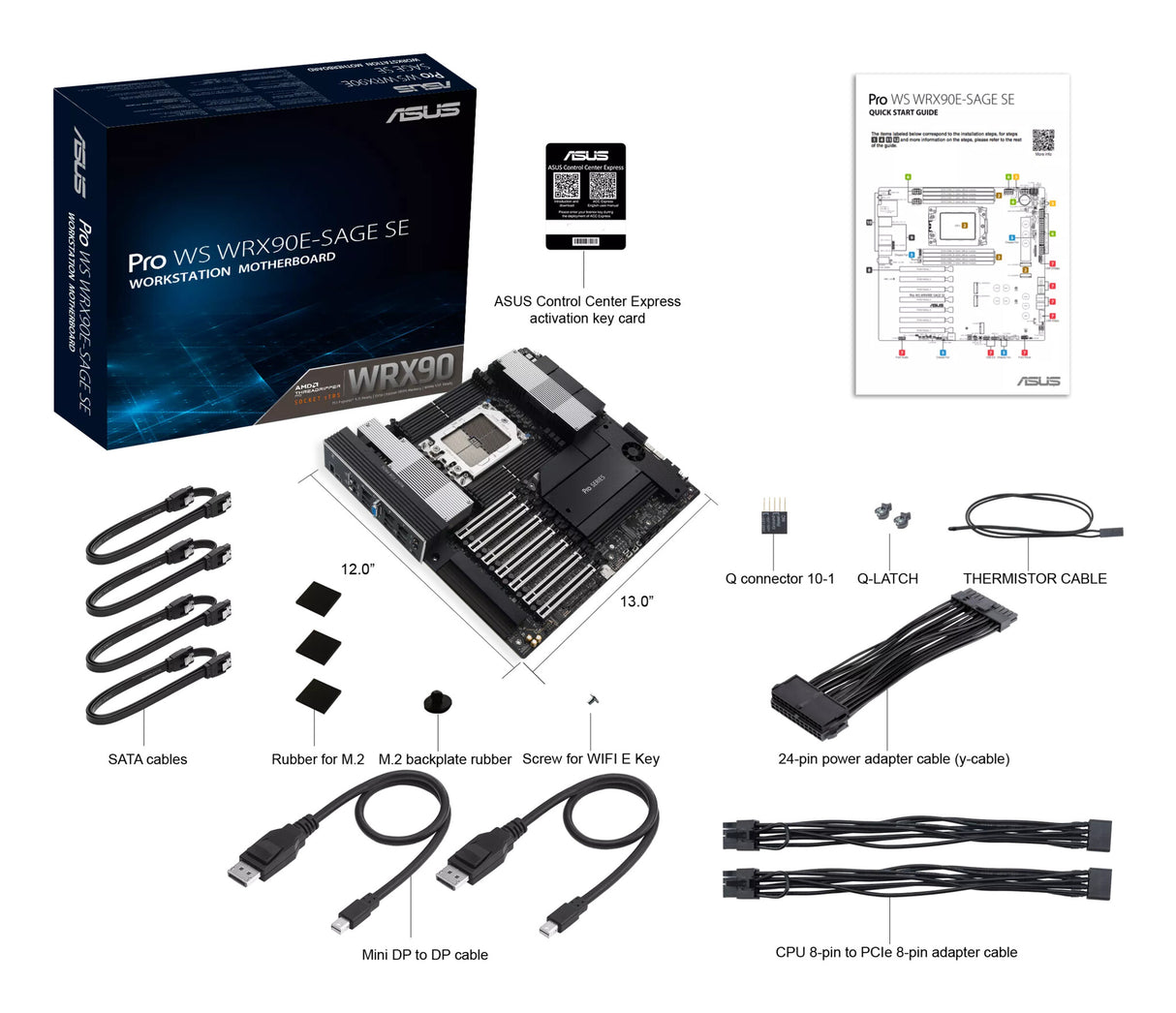 ASUS PRO WS WRX90E-SAGE SE AMD WRX90 Socket sTR5 EEB