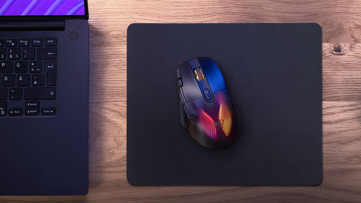 Turtle Beach Kone XP Air Black – Wireless Customizable Ergonomic RGB Gaming Mouse, Bluetooth, 19K DPI Optical Sensor, 100h Battery & Charging Dock, AIMO RGB Lighting, 4D Wheel