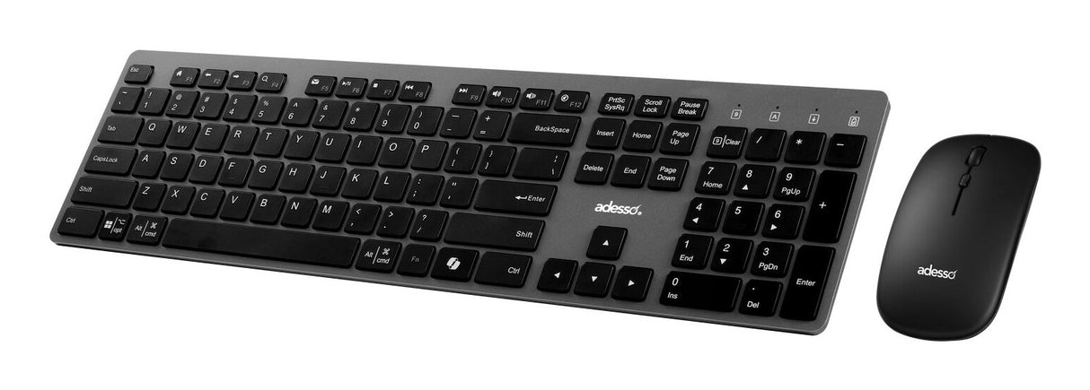 Adesso WKB-7300CB keyboard Mouse included Office RF Wireless QWERTY UK English Black