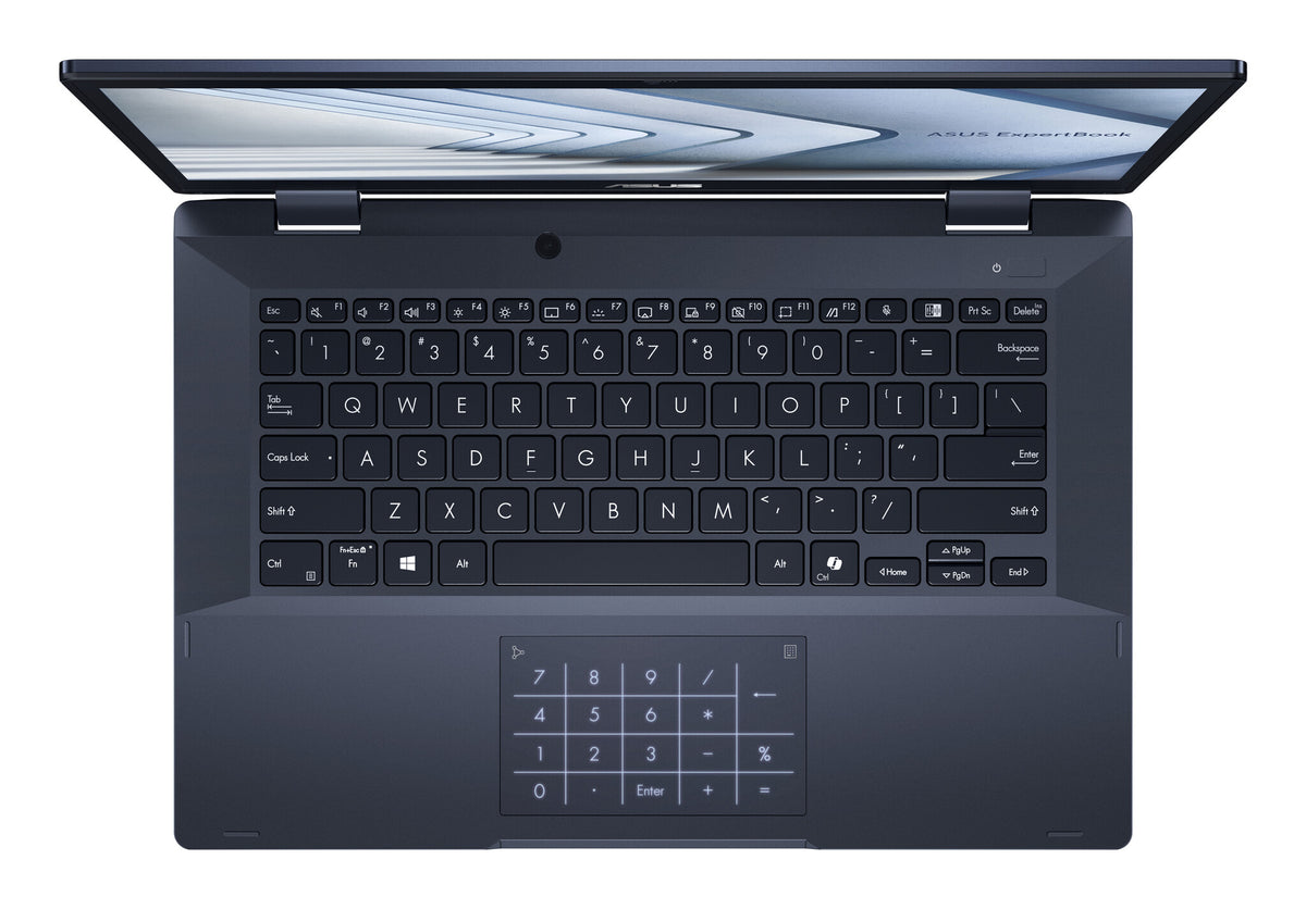 ASUS ExpertBook B3 Flip B3402FV-EC715X Intel Core 7 150U Hybrid (2-in-1) 35.6 cm (14") Touchscreen Full HD 16 GB DDR4-SDRAM 512 GB SSD Wi-Fi 6E (802.11ax) Windows 11 Pro Black QWERTY UK English