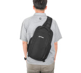 Manhattan Amsterdam Sling Backpack 13.3", Anti Theft, Black, Top Load Backpack, Carrier with Single Shoulder Strap for Notebooks and Tablets up to 13.3", Premium Padding, Front and Multiple Interior Pockets, Water-Resistant, Three Year Warranty