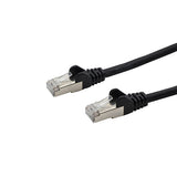 connektgear 1m RJ45 CAT6a SSTP Stranded Flush Moulded LS0H Network Cable - 26AWG - Black