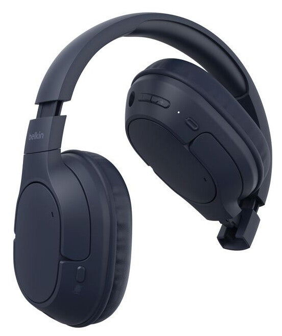Belkin AUD009HQBL headphones/headset Wireless Head-band Calls/Music USB Type-C Bluetooth Blue