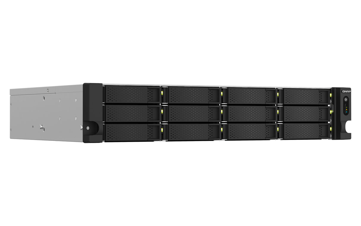 QNAP TS-1264U-RP NAS Rack (2U) 8 GB DDR4 0 TB QNAP QTS Aluminium, Black