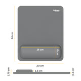 Fellowes Breyta Mouse Mat Wrist Rest Mouse Pad Wrist Support with Antibacterial Protection Ergonomic Mouse Mat Grey
