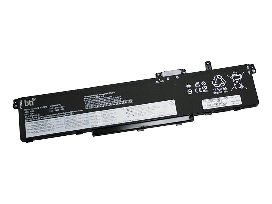 BTI SB10W51994 compatible 94Wh 6-cell battery for LENOVO THINKPAD P16 G1 G2