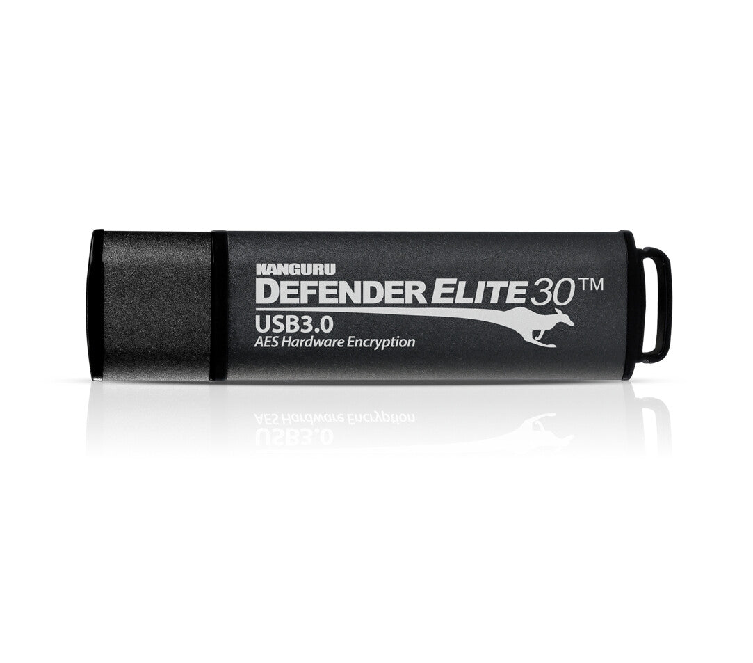 iStorage Kanguru Defender Elite30™ USB 3.0 512GB| Secure Flash Drive | FIPS 197 Certified, 256-bit AES hardware encryption (XTS Mode) | TAA Compliant|