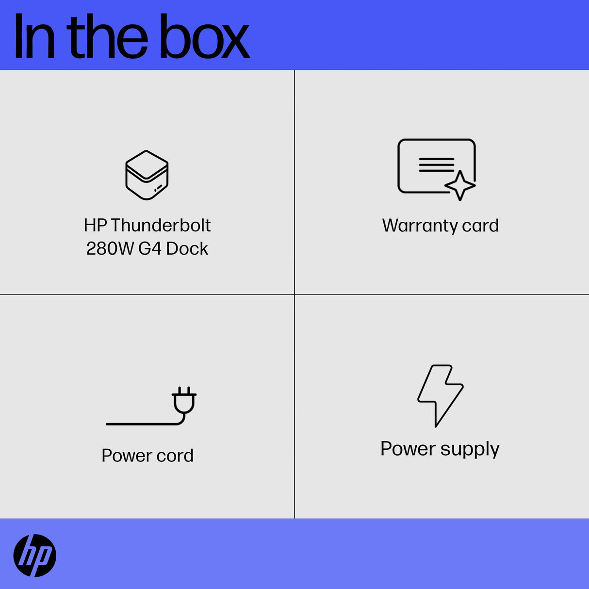 HP Thunderbolt Dock 280W G4 w/Combo Cable