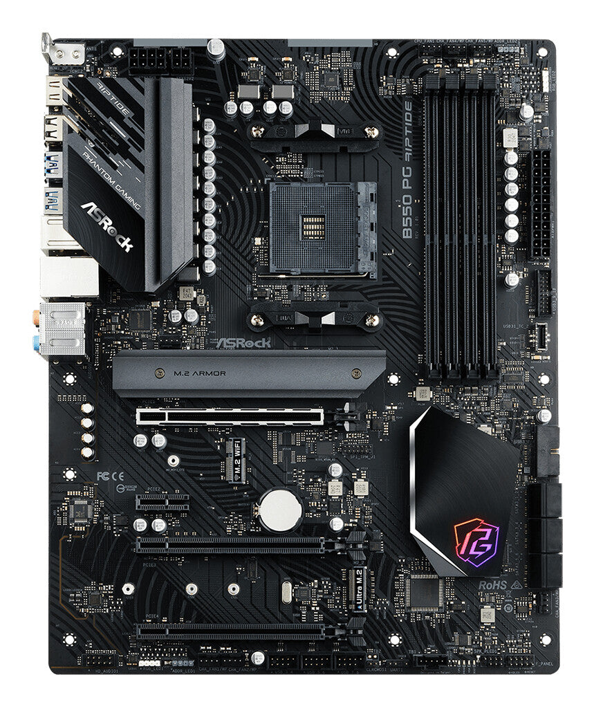 Asrock B550 PHANTOM GAMING RIPTIDE, AMD B550, AM4, ATX, 4 DDR4, HDMI, XFire, 2,5 GB LAN, RGB, 2x M.2