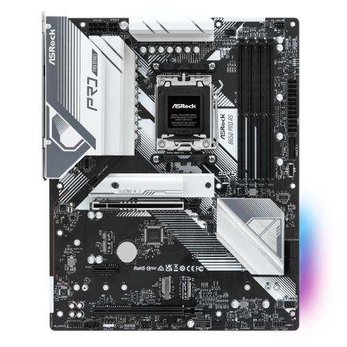 Asrock B650 PRO RS, AMD B650, AM5, ATX, 4 DDR5, HDMI, DP, LAN 2,5G, PCIe4, RVB, 3x M.2