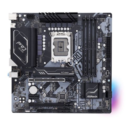 Asrock B660M PRO RS, Intel B660, 1700, Micro ATX, 4 DDR4, HDMI, DP, PCIe4, RVB, 2x M.2