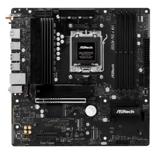 Asrock B850M PRO-A WIFI, AMD B850, AM5, Micro ATX, 4 DDR5, HDMI, DP, Wi-Fi 6E, 2.5G LAN, 3x M.2