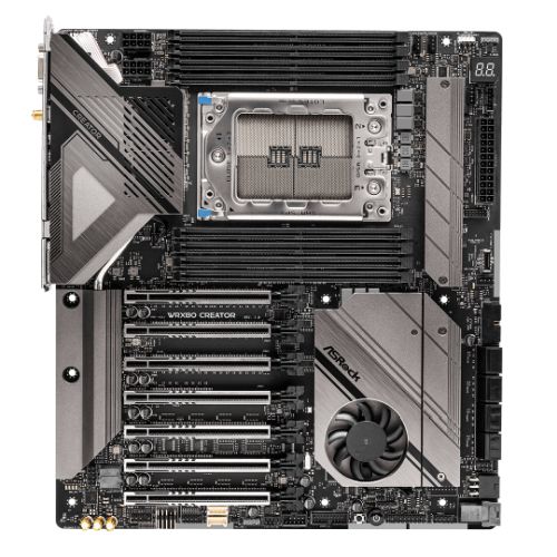 Asrock WRX80 CREATOR R2.0, AMD WRX80, sWRX8, EATX, 8 DDR4, Wi-Fi 6E, Thunderbolt 4, LAN dual 10G e IPMI, 2x M.2