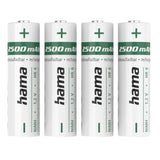 Hama NiMH AA Mignon Rechargeable Batteries (4-Pack), 2500mAh, 1.2V