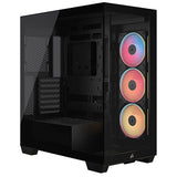Corsair 3500X LX-R ARGB Gaming Case w/ Glass Side & Front, E-ATX, 3x Reverse ARGB Fans, iCUE LINK Hub, USB-C, Asus BTF Compatible, Black