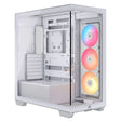 Corsair 3500X RS-R ARGB Gaming Case w/ Glass Side & Front, E-ATX, 3x Reverse ARGB Fans, USB-C, Asus BTF Compatible, White