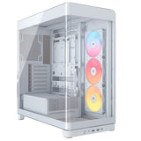 Corsair FRAME 4500X RS-R ARGB Gaming Case w/ Glass Side & Front, E-ATX, 3x RS120-R ARGB Fans, InfiniRail Fan Mounting, USB-C, Asus BTF Compatible, White