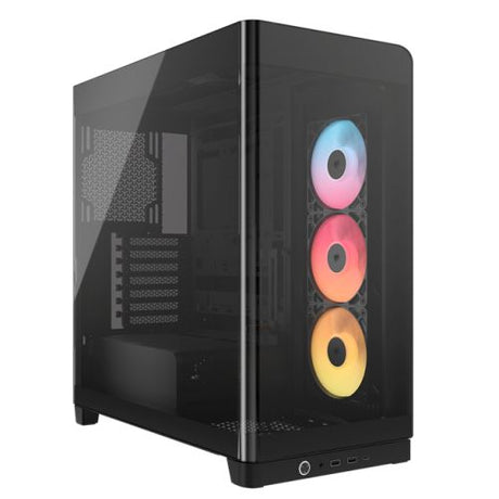 Corsair FRAME 4500X RS-R ARGB Gaming Case w/ Glass Side & Front, E-ATX, 3x RS120-R ARGB Fans, InfiniRail Fan Mounting, USB-C, Asus BTF Compatible, Black