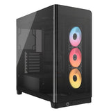 Corsair FRAME 4500X RS-R ARGB Gaming Case w/ Glass Side & Front, E-ATX, 3x RS120-R ARGB Fans, InfiniRail Fan Mounting, USB-C, Asus BTF Compatible, Black