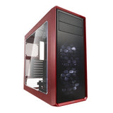 Fractal Design Focus G (Mystic Red) Gaming Case w/ Clear Window, ATX, 2 White LED Fans, Kensington Bracket, Filtered Front, Top & Base Air Intakes