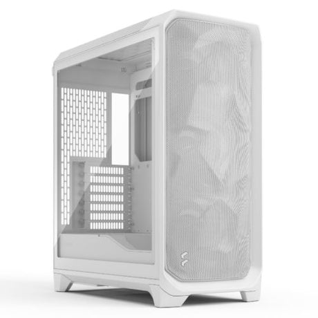 Fractal Design Meshify 3 (White TG Clear) Gaming Case w/ Clear Window, E-ATX, Mesh Front, 3x Momentum 14 Fans, USB-C 20Gbps