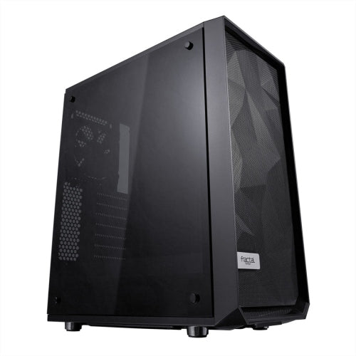 Fractal Design Meshify C (Dark TG) Gaming Case w/ Dark Tint Glass Window, ATX, Angular Mesh Front, High-airflow, 2 x 120mm Fans
