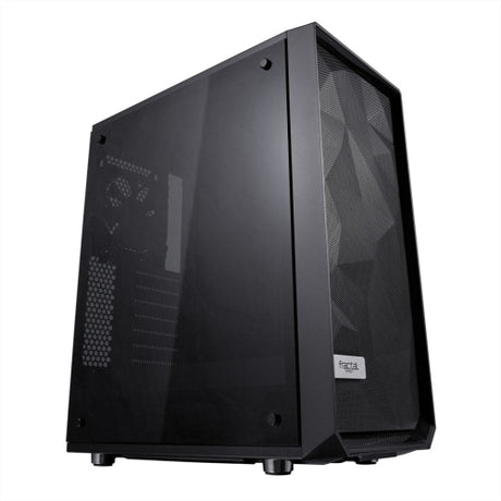 Fractal Design Meshify C (Dark TG) Gaming Case w/ Dark Tint Glass Window, ATX, Angular Mesh Front, High-airflow, 2 x 120mm Fans
