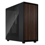 Fractal Design North XL Charcoal Black (TG Dark) Case w/ Dark Tint Glass Window, E-ATX, 3 PWM Fans, USB-C, Walnut Front