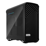 Fractal Design Torrent (Dark TG) Boîtier de jeu avec fenêtres en verre teinté foncé, E-ATX, 5 ventilateurs, hub de ventilateur, bande RVB sur le carénage du bloc d'alimentation, grille avant, USB-C