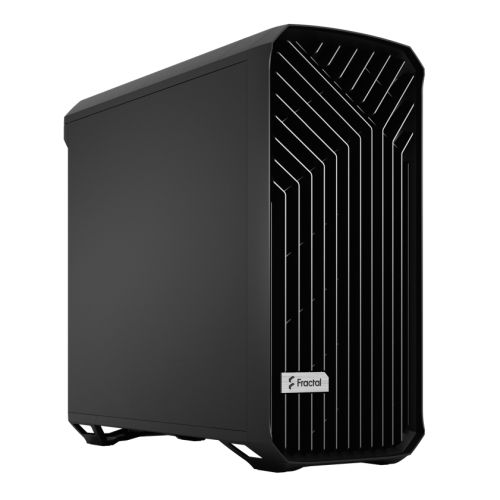 Fractal Design Torrent (Black Solid) Gaming Case, E-ATX, 5 Fans, Fan Hub, Front Grille, USB-C