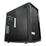 Fractal Design Meshify C Mini (Dark TG) Boîtier de jeu avec fenêtre en verre foncé, Micro ATX, façade en maille angulaire, 2 ventilateurs, carénage d'alimentation pleine longueur, prise en charge GPU 315 mm