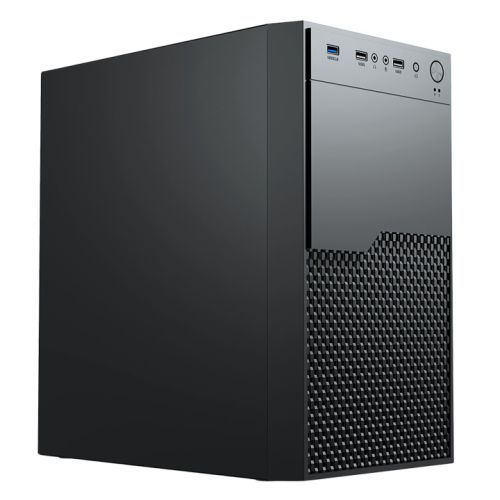 Vida Enterprise Black Office Case, Micro ATX, 120mm Fan, Mesh Front