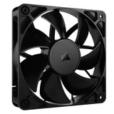 Corsair RS120 PWM 120mm Case Fan, Magnetic Dome Bearing, Daisy-Chain 4-Pin, 2100 RPM, AirGuide Tech, Black